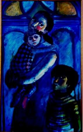 Pintura intitulada "mus078 - Familia do…" por Luiz Carlos De Andrade Lima, Obras de arte originais, Óleo