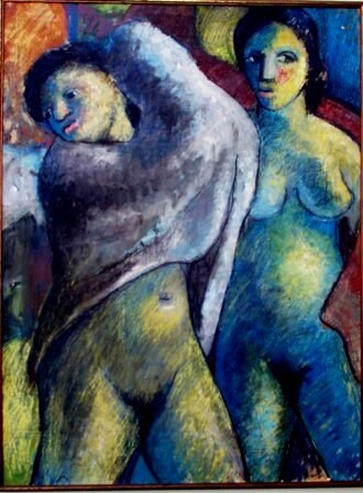 Pintura intitulada "mus079 - Mulheres d…" por Luiz Carlos De Andrade Lima, Obras de arte originais, Óleo