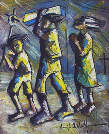 Pintura intitulada "mus100 - A partida" por Luiz Carlos De Andrade Lima, Obras de arte originais, Óleo