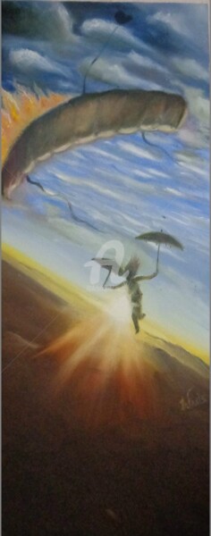 Pintura intitulada "paraquedista" por Luiz Fads, Obras de arte originais, Óleo