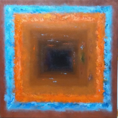 Painting titled "Abstract # 1" by Luiz Henrique Azevedo, Original Artwork, Oil Mounted on Wood Stretcher frame