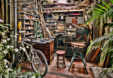 Photography titled "garage 1" by Luiz Henrique Mendes, Original Artwork, Digital Photography