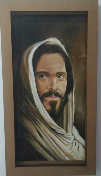 Peinture intitulée "O Cristo Vivo" par Luiz José Teodoro, Œuvre d'art originale, Huile