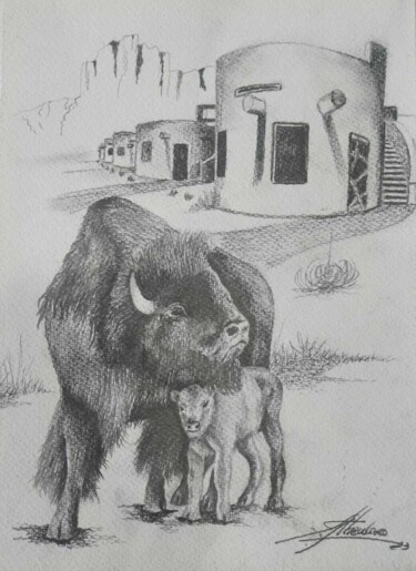 Dibujo titulada "Amor Animal" por Luiz José Teodoro, Obra de arte original, Lápiz