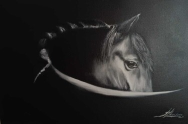 Картина под названием "The Horse" - Luiz José Teodoro, Подлинное произведение искусства, Масло