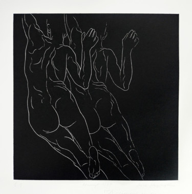 Estampas & grabados titulada "1:1" por Luiza Kasprzyk, Obra de arte original, Linograbados
