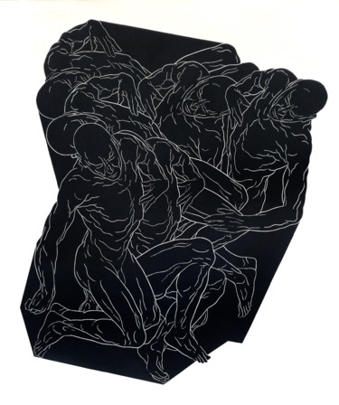 Отпечатки и Гравюры под названием "W środku" - Luiza Kasprzyk, Подлинное произведение искусства, Линогравюры