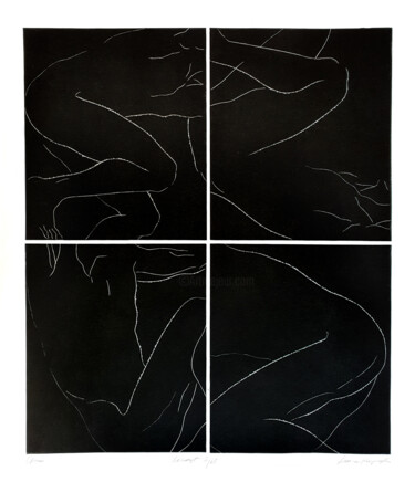 Obrazy i ryciny zatytułowany „Okna” autorstwa Luiza Kasprzyk, Oryginalna praca, Linoryty