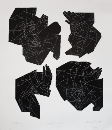 Отпечатки и Гравюры под названием "Partkraw" - Luiza Kasprzyk, Подлинное произведение искусства, Линогравюры