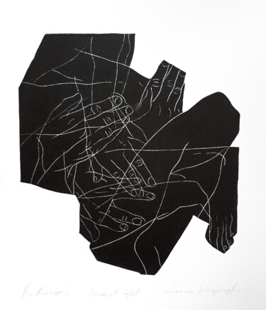 Отпечатки и Гравюры под названием "Partkraw 1" - Luiza Kasprzyk, Подлинное произведение искусства, Линогравюры