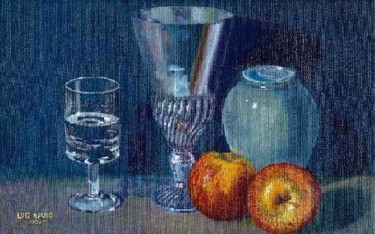 Pintura intitulada "Vasos" por Luiz Mauro, Obras de arte originais, Óleo
