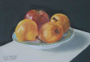 Pintura intitulada "Frutas" por Luiz Mauro, Obras de arte originais