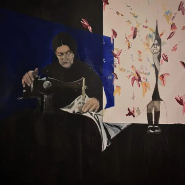 Картина под названием "Bestimmung" - Luka Jankhoteli, Подлинное произведение искусства, Масло