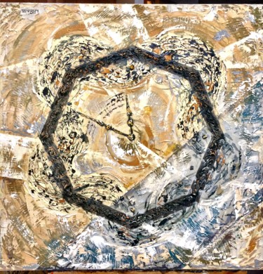 Картина под названием "Часы" - Luka Lashkhy, Подлинное произведение искусства, Масло