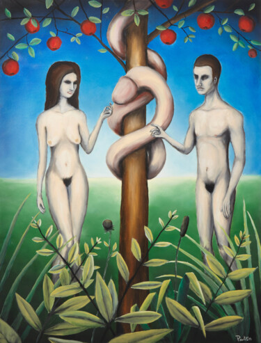 Pintura intitulada "Feminism" por Lukas Pavlisin, Obras de arte originais, Óleo