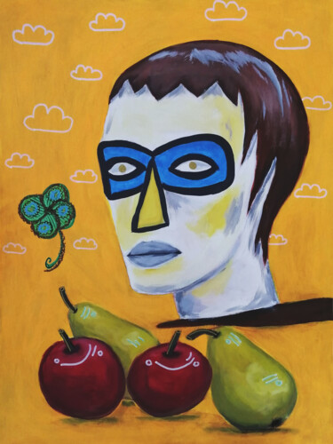 Peinture intitulée "Apples and pears" par Lukas Pavlisin, Œuvre d'art originale, Acrylique