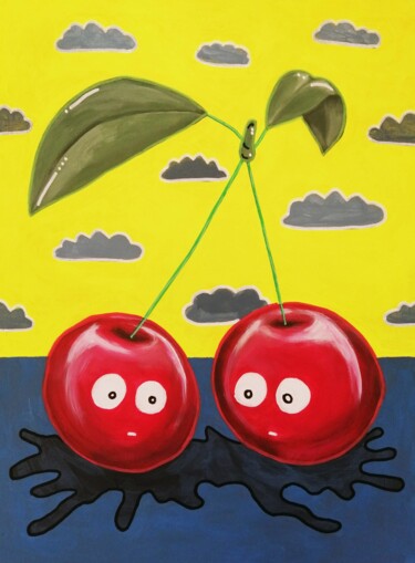 Painting titled "Cherry sibling" by Lukas Pavlisin, Original Artwork, Acrylic
