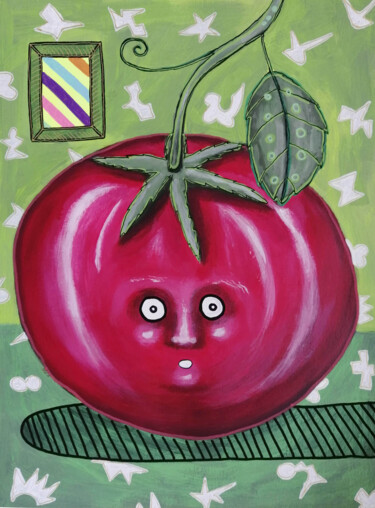 Peinture intitulée "Tomato" par Lukas Pavlisin, Œuvre d'art originale, Acrylique