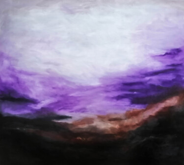 Pittura intitolato "Velvet cloud" da Lukas Pavlisin, Opera d'arte originale, Olio Montato su Telaio per barella in legno