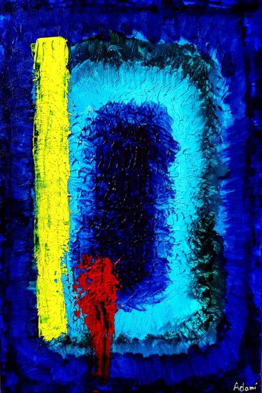 Painting titled "Blue Hole" by Lukas Adami, Original Artwork, Acrylic