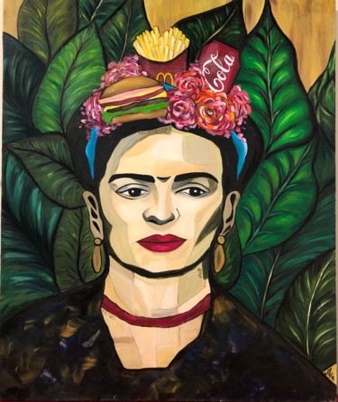 Картина под названием "Фрида Кало.jpeg" - Анна Лу, Подлинное произведение искусства, Масло
