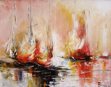 Картина под названием "Sails of Love" - Lukasz Berko, Подлинное произведение искусства