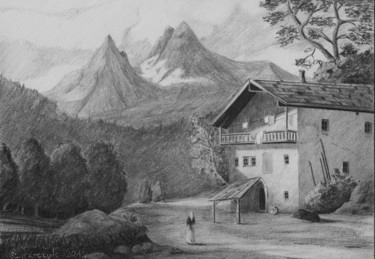 Rysunek zatytułowany „dom-w-gorach.jpg” autorstwa Lucart, Oryginalna praca