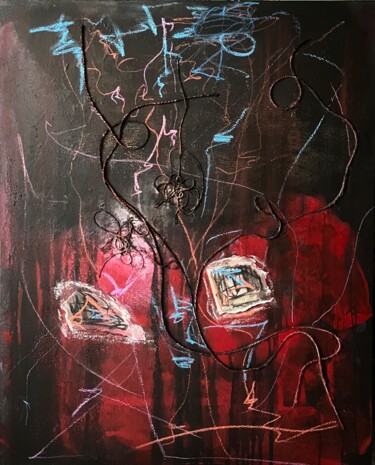 Peinture intitulée "On Fire" par Łukasz Kujawa, Œuvre d'art originale, Acrylique