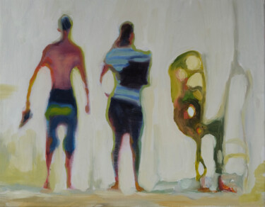 Painting titled "Figures" by Luke Morgan, Original Artwork, Oil