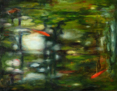 Painting titled "Enigmatic Waters" by Luke Morgan, Original Artwork, Oil