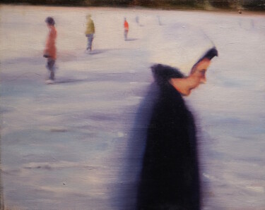 Painting titled "Skater" by Luke Morgan, Original Artwork, Oil