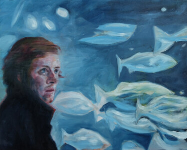 Картина под названием "Somewhere in between" - Luke Morgan, Подлинное произведение искусства, Масло