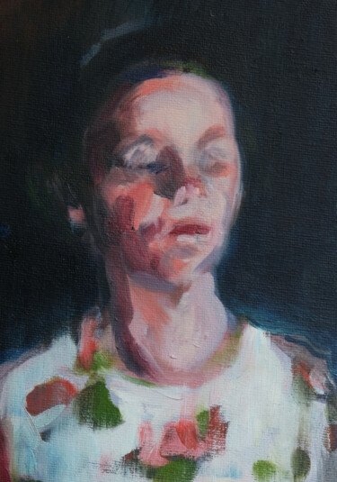 Painting titled "Portrait study" by Luke Morgan, Original Artwork, Oil