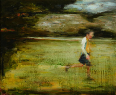 Painting titled "Running away from a…" by Luke Morgan, Original Artwork, Oil
