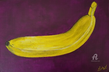 Painting titled "Banana study" by Luke Lord, Original Artwork, Acrylic