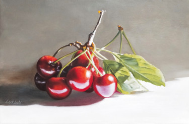 Painting titled "Cherry" by Lukian, Original Artwork, Oil