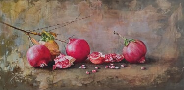 Malerei mit dem Titel "Pomegranate Time" von Lukian, Original-Kunstwerk, Öl