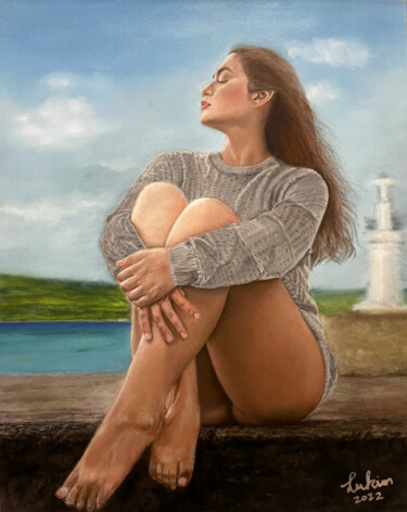 Painting titled "Breeze" by Lukim, Original Artwork, Pastel
