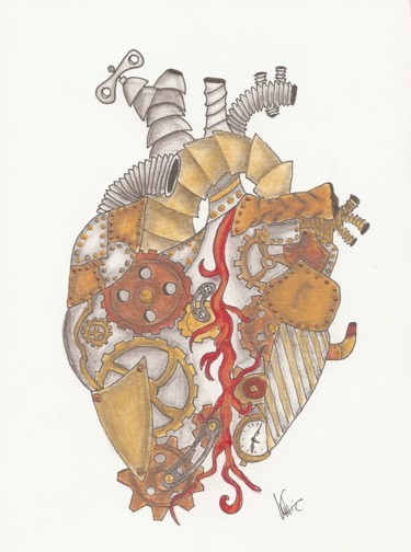 Peinture intitulée "Le coeur de mon gra…" par Luciana Ferreiro Castrilli, Œuvre d'art originale, Acrylique