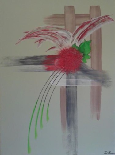 Peinture intitulée "LA MAIN VERTE" par Dala, Œuvre d'art originale, Huile