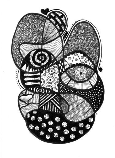 Рисунок под названием "Intuition 05" - Lumagayo, Подлинное произведение искусства, Чернила