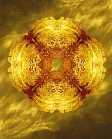 Arts numériques intitulée "soleil fil d'or" par Marc Oliviero, Œuvre d'art originale