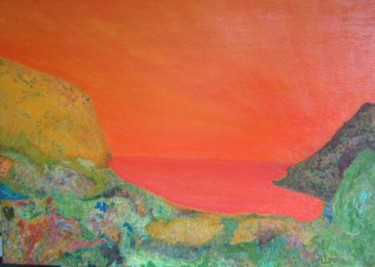 Peinture intitulée "Big Sun #6" par Lummisart, Œuvre d'art originale, Huile