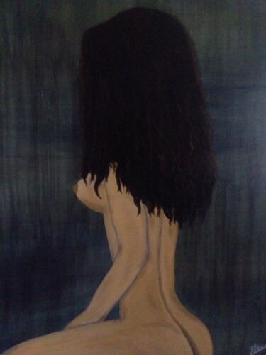 Painting titled "Naked Soul" by Luna, Original Artwork, Acrylic