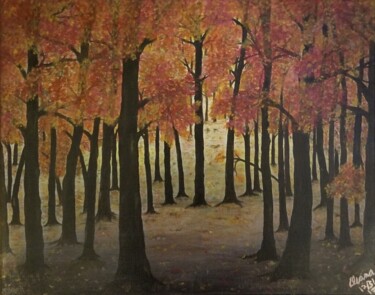 Painting titled "The forest of hope" by Luna, Original Artwork, Acrylic