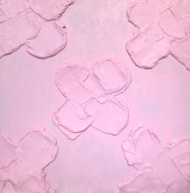 Pittura intitolato "CLOVER PINK" da Luna Smith, Opera d'arte originale, Acrilico Montato su Telaio per barella in legno