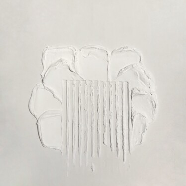 Картина под названием "WHITE CLOVER" - Luna Smith, Подлинное произведение искусства, Акрил Установлен на Деревянная рама для…
