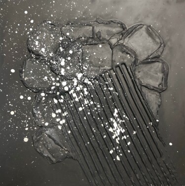 Картина под названием "GREY MIKKY" - Luna Smith, Подлинное произведение искусства, Акрил Установлен на Деревянная рама для н…