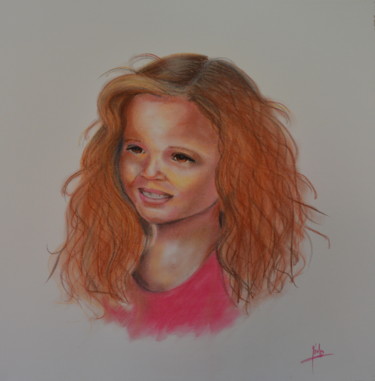 Drawing titled "Naomi" by Lune Et Animo, Original Artwork, Pastel