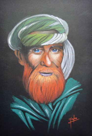 Drawing titled "Barbe rousse" by Lune Et Animo, Original Artwork, Pencil